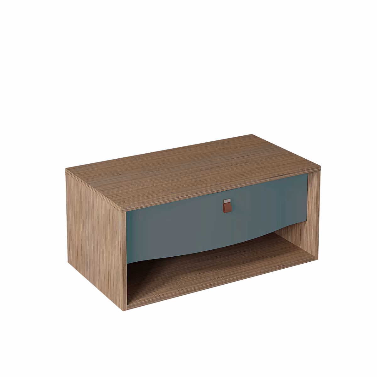 Meuble sous vasque suspendu l.90 x H.40 x P.50 cm – vert toundra mat | 1 tiroir | Decotec Havana