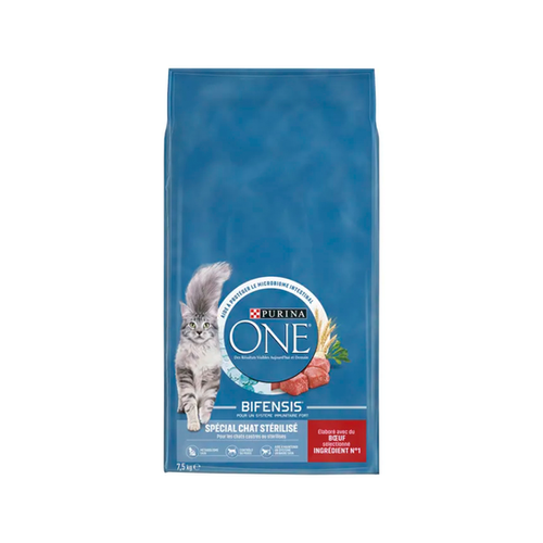 CROQUETTES CHAT PURINA® ONE® SPÉCIAL CHAT STÉRILISÉ BOEUF - 7.5KG