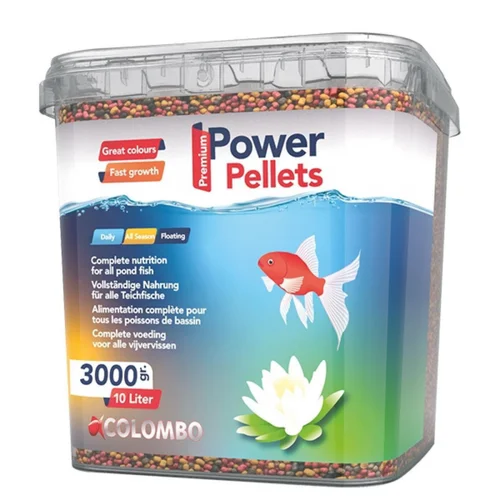 Pratique dehors：Granulés 3 mm pour bassin - COLOMBO Power Pellets - 3 kg, 10 L