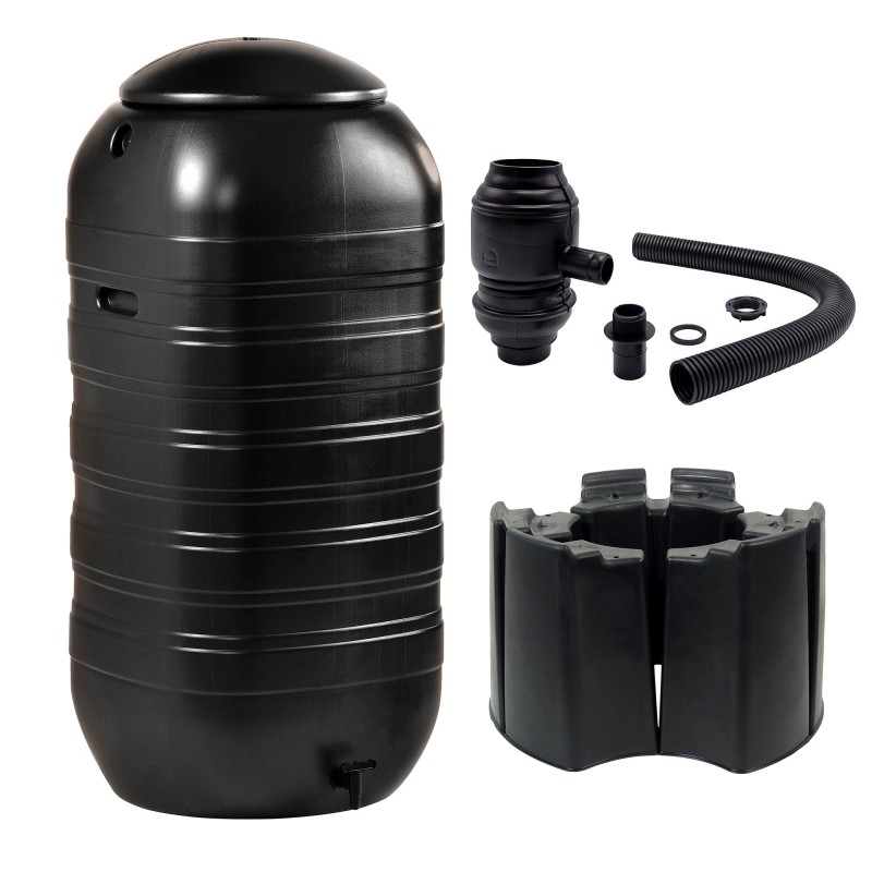 Récupérateur d'eau 250L - Pied et connecteur gouttière