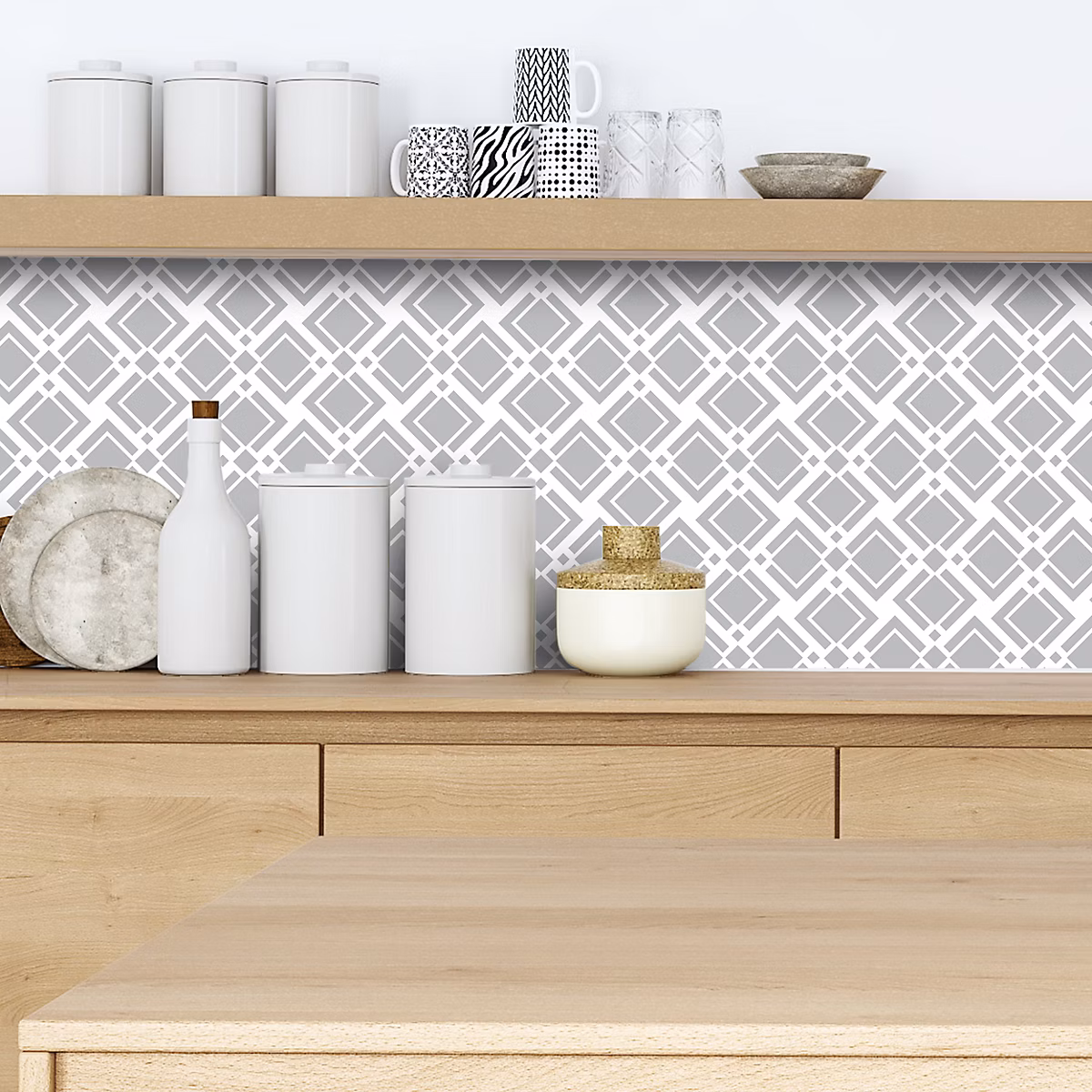 Crédence adhésive déco design gris 323 – 40 × 400cm