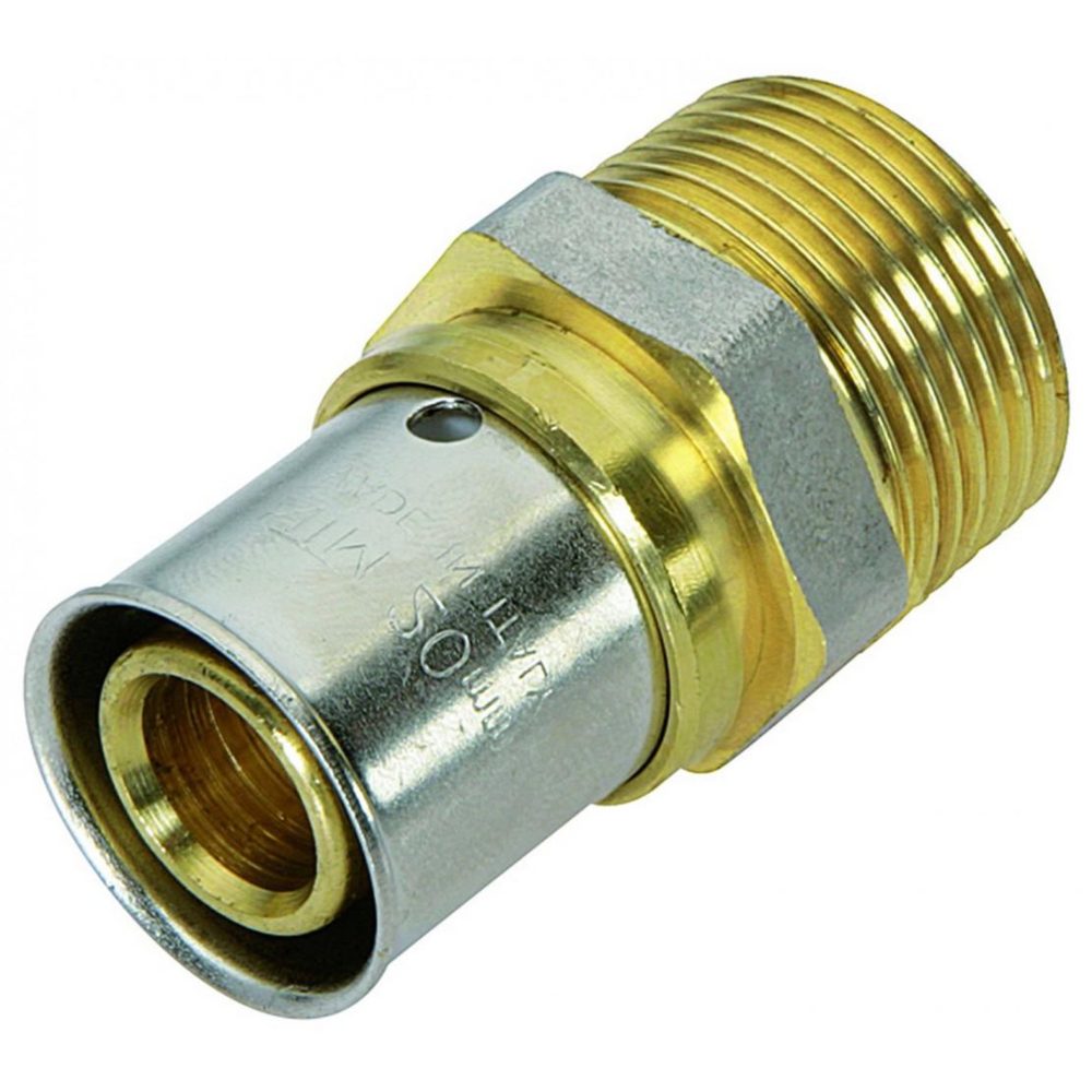 CENTRALE BRICO Manchon à sertir laiton M 12 x 17 pour tube en multicouche