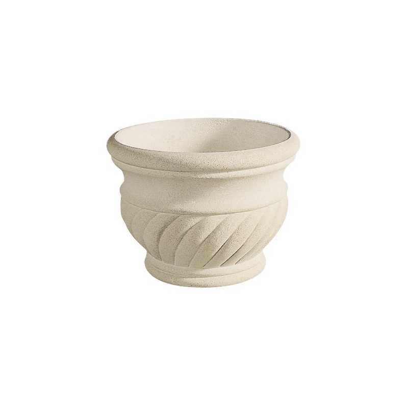 Vase rond classique en pierre claire