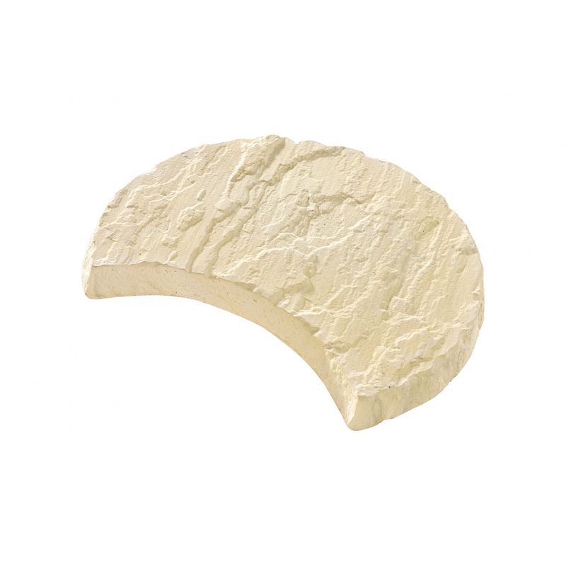 Pas de jardin pierre reconstituée 40x25 cm - Demi-Lune ardoisé