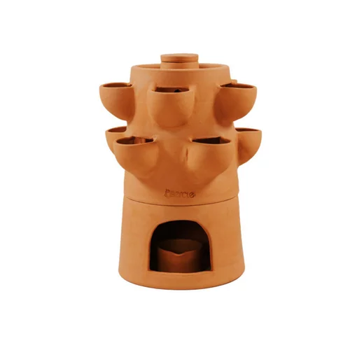 Pour vos espaces：Potager autofertile 1 étage coloris marron en terre cuite terracotta Ceercle - 20 kg