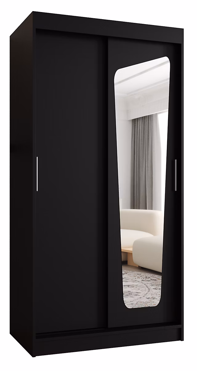 Armoire MOKA à portes coulissantes H. 200 x L. 100 x P. 62 – 2 portes
