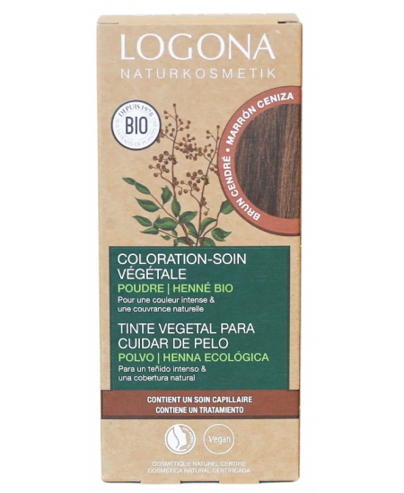 Logona - Coloration soin végétale Brun Cendré 100 gr