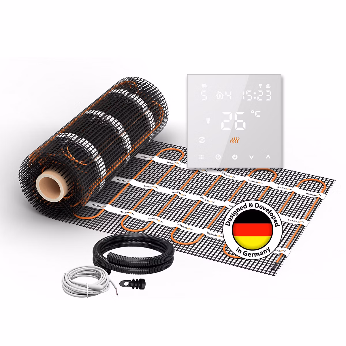 Chauffage au sol électrique WARMON CLASSIC 150 W/m² + TS 300 Smart WiFi Thermostat blanc – 1 m²