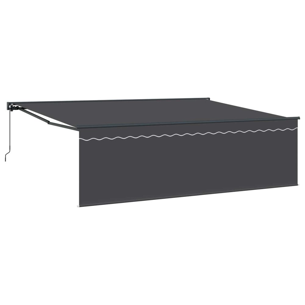 vidaXL Auvent rétractable Anthracite 450 × 300 cm