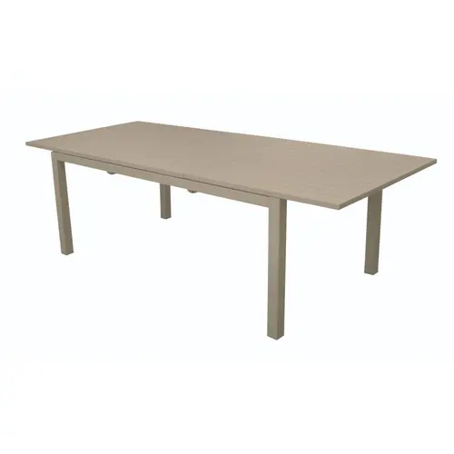 Sélection pour votre jardin:Table de jardin extensible en aluminium, couleur crème PROLOISIRS GENES - 160/240x100 cm