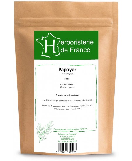 Herboristerie de France - Tisane Papayer Feuille - 30 gr