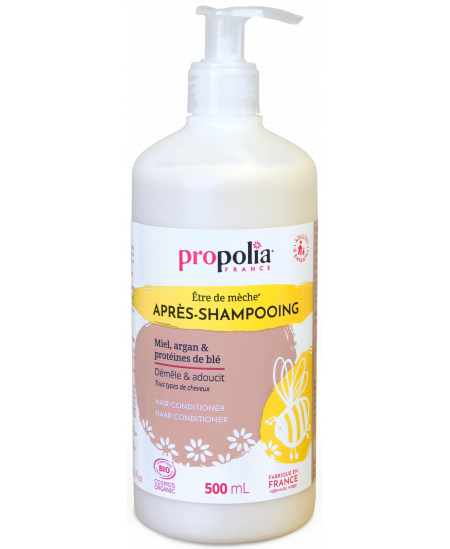 Propolia Après shampoing Certifié Bio Miel Argan et Protéines de blé 500ml