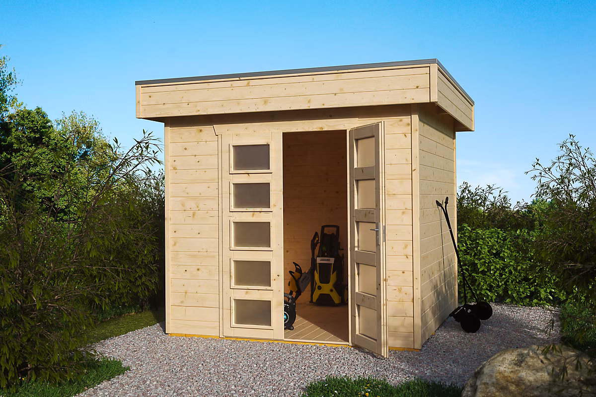 Abri de jardin SKAN HOLZ Venlo 1 – 250 × 250cm, 28mm, non traité