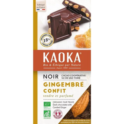 Style nature：Chocolat noir gingembre bio Kaoka - 180 g