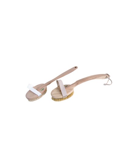 Droguerie Ecologique - Brosse bain avec manche Hêtre sisal