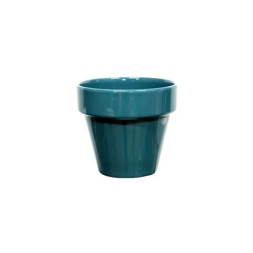 Jardin bien-être:Pot horticole émaillé de 2,4 L coloris bleu Ø 19 x H 17 cm
