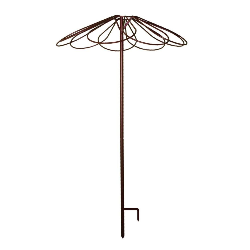 CENTRALE BRICO Tuteur parapluie 9 pétales fer vieilli - 100x250 cm - Acier époxy