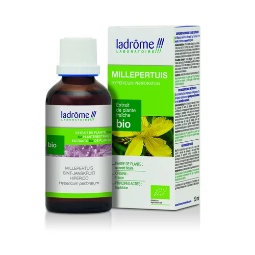 Jardin pratique：Millepertuis extrait de plantes fraîches bio Ladrôme - 50 ml