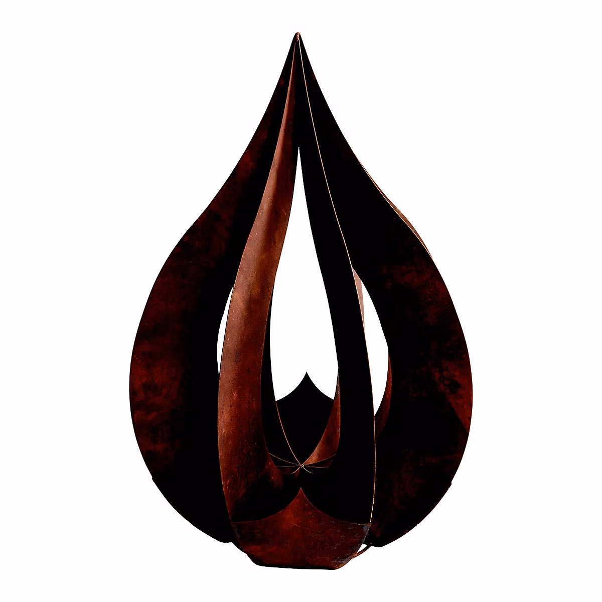 Jardin et terrasse – Goutte d'eau métal effet rouille H. 120 cm