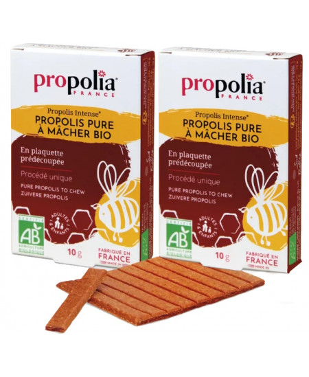 Propolia - Propolis pure à mâcher Le lot de 2 plaquettes