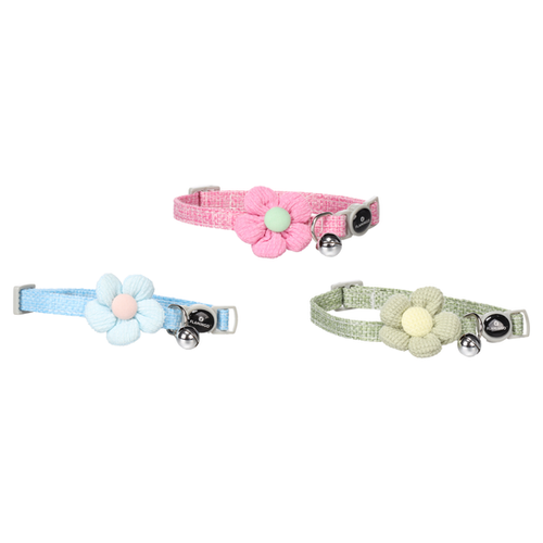 COLLIER POUR CHAT AVEC FLEUR 'MAYA' FLAMINGO® - PLUSIEURS COULEURS - 20-35CM