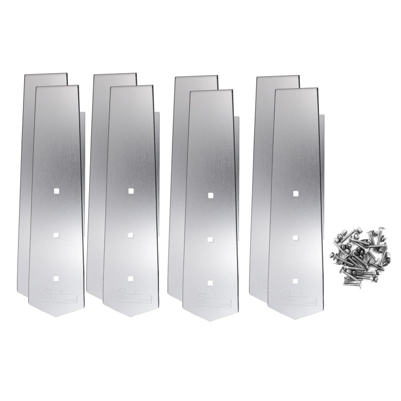 Set de finition droit (180deg) de margelles pour piscine rectangulaire par 4 - Ubbink