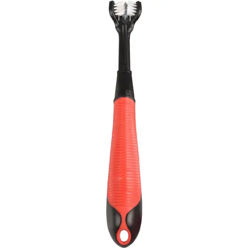 Qualité au jardin：Brosse à dents noireouge pour chien Flamingo Kerber - 20 cm
