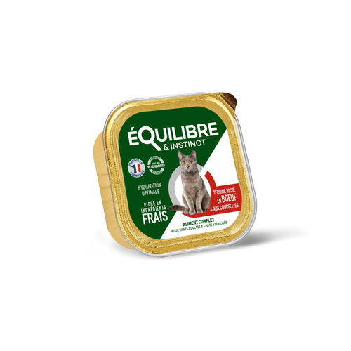 TERRINE CHAT - ÉQUILIBRE & INSTINCT® - BOEUF - 85G