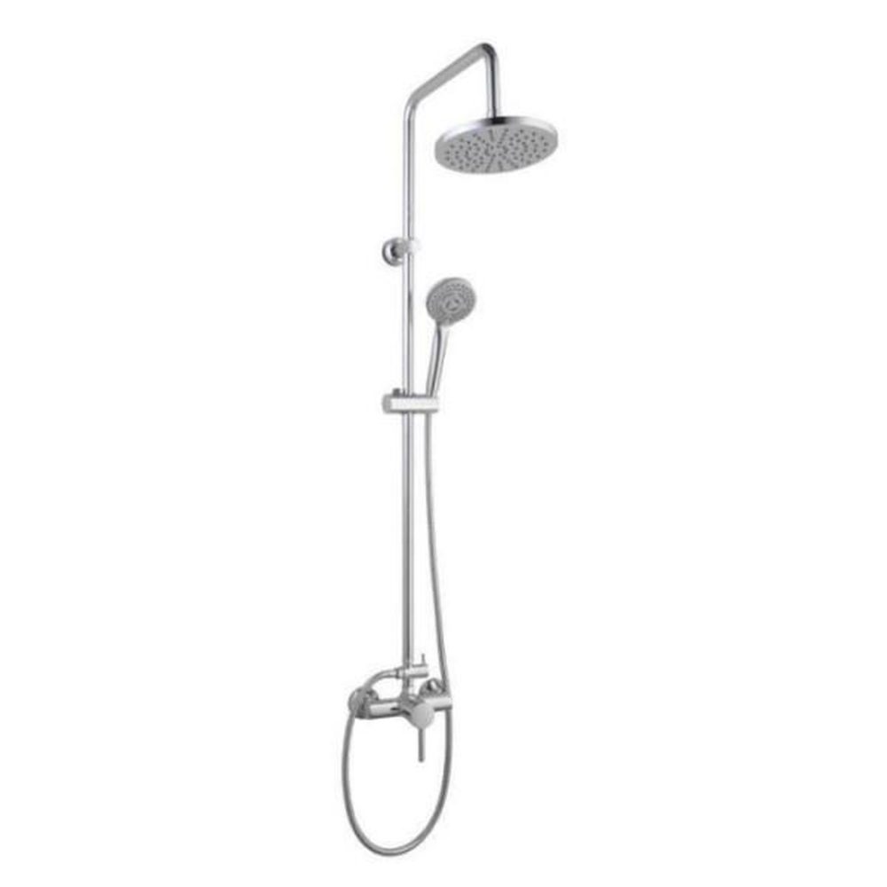 ROUSSEAU Colonne de douche rousseau timaru avec mitigeur mécanique chrome - tete de douche orientable, douchette 3 jets