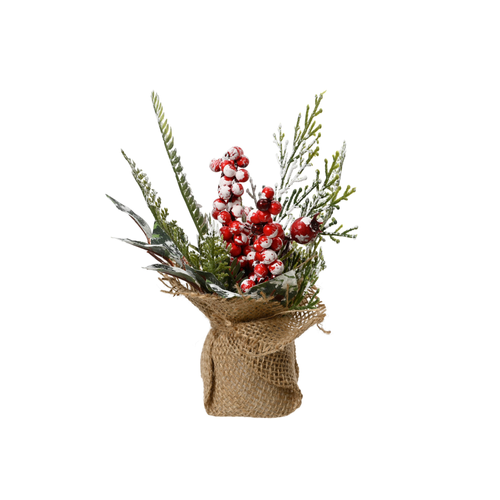 MINI-ARBRE ENNEIGÉ - ∅31CM - H20CM