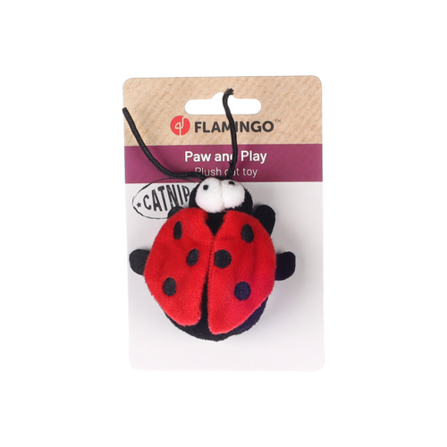 JOUET POUR CHAT FLAMINGO® ZINGU COCCINELLE ROUGE