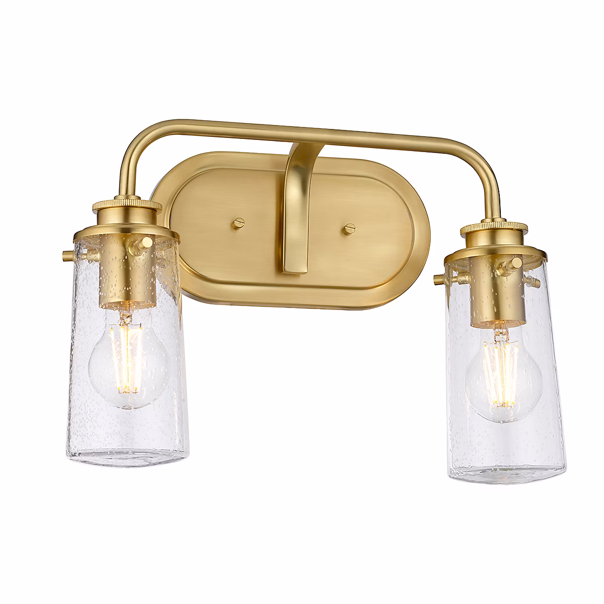 Applique murale Braelyn 2 lumières – Laiton brossé