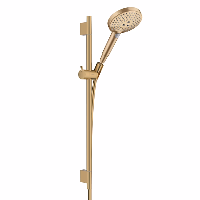 Pommeau de douche, flexible et barre de douche – Ensemble barre de douche HANSGROHE Unica S Puro + Flexible + Pommeau de douche Raindance Select S Bronze Brossé