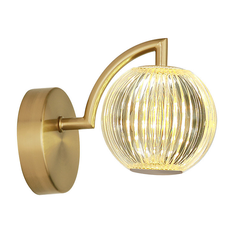 Applique murale LED dorée cristal acrylique CCT design glamour – Réf. YFNLFKZJW9452975635