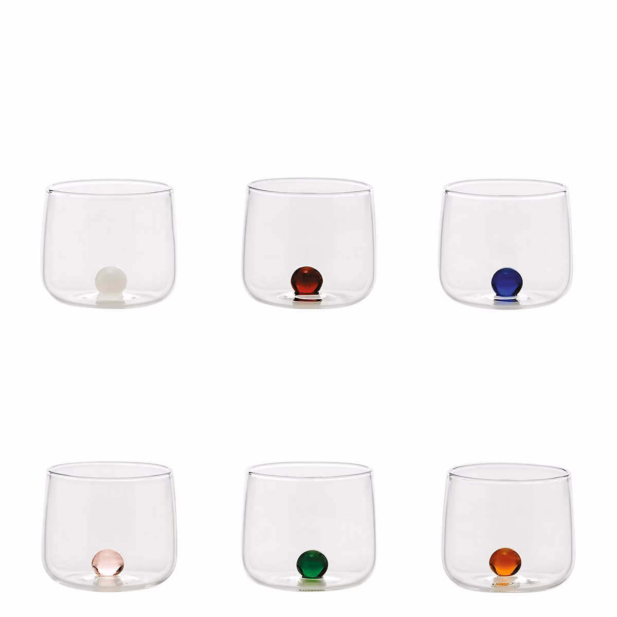 Bilia Tumbler Junior Coffret De 6 Petits Verres Pour Liqueurs Et Amers En Verre Borosilicaté Fait Main Avec Base Sphérique – Réf. HXEMQJXHL0400992039