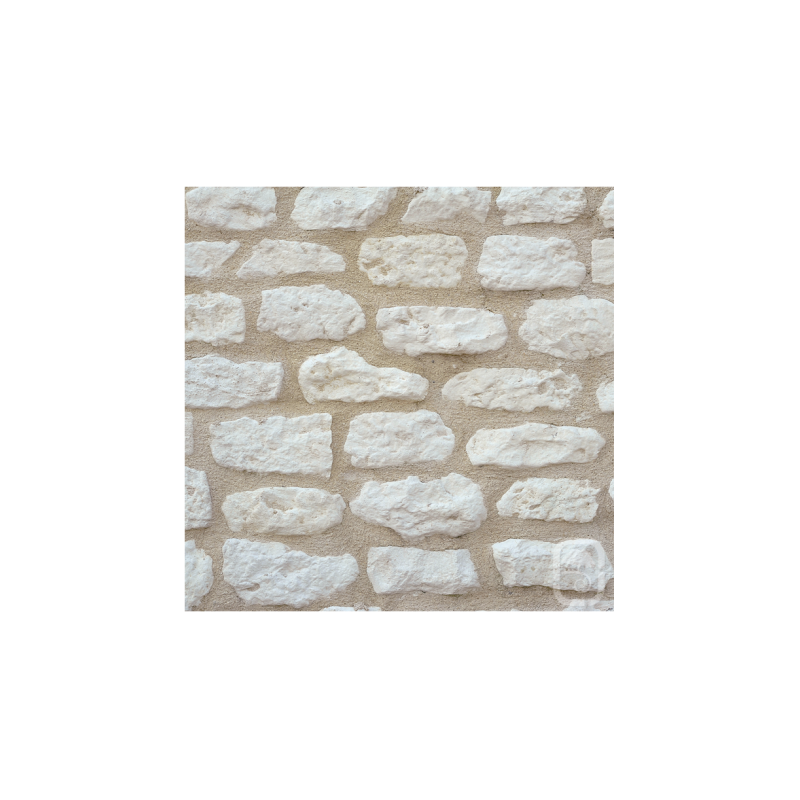Pierres de parement rustique Ton Blanc prix au m²