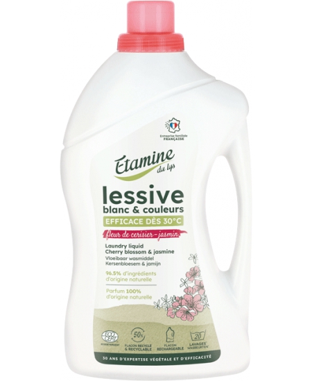 Etamine du Lys - Lessive liquide Fleur de cerisier et jasmin - 1L
