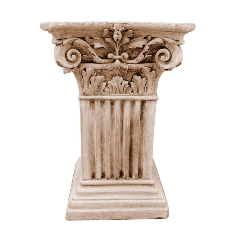 Pietement De Colonne Corinthien Ton Vieilli