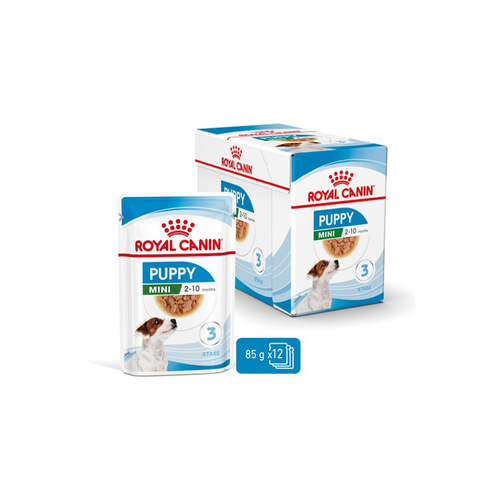SACHET FRAÎCHEUR EN SAUCE CHIOT ROYAL CANIN® MINI PUPPY - 12X85G
