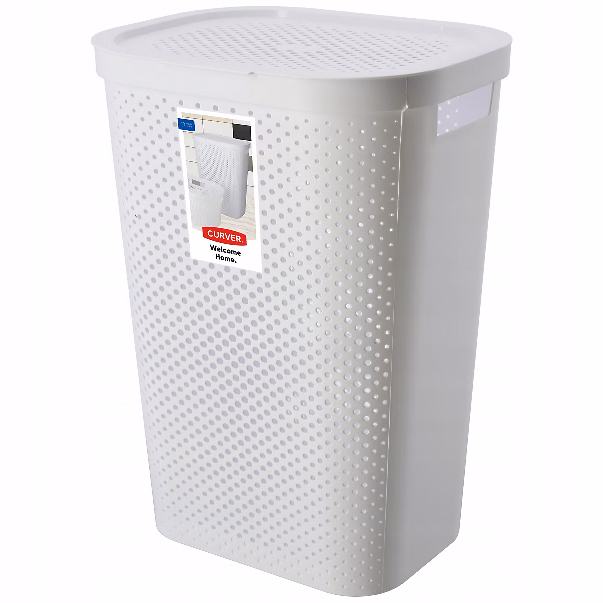 Accessoires de salle de bains – CURVER Panier à linge 60 L Blanc