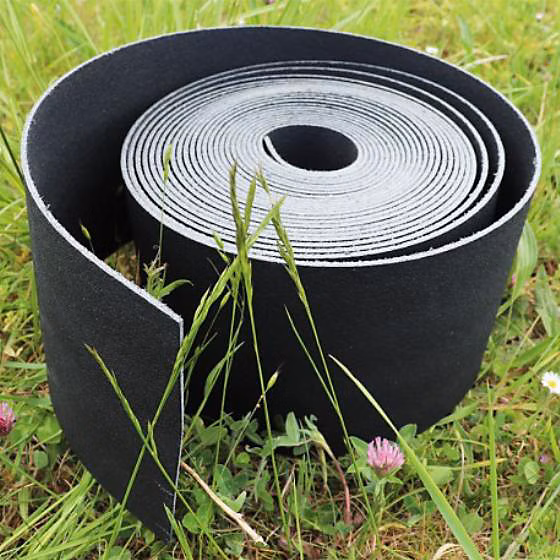 Bordure de jardin en plastique recyclé – 15cm, Noir foncé, RAL 9005, Jardiprotec