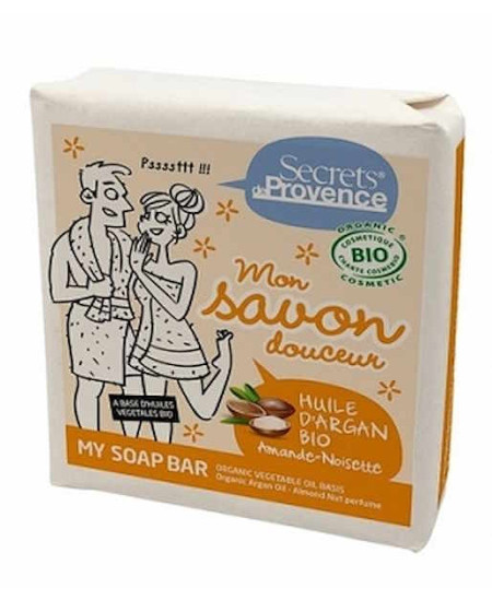 Secrets De Provence Mon savon douceur huile d'argan parfum Amande Noisette 100 gr