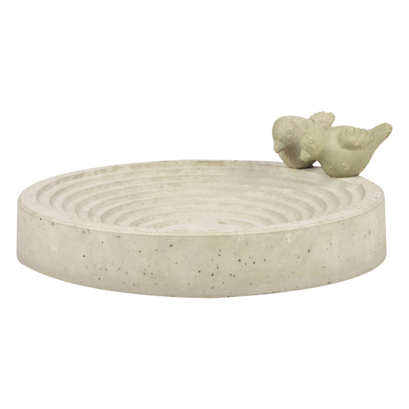 Bassin pour oiseaux en béton - Abreuvoir sécurisé pour insectes