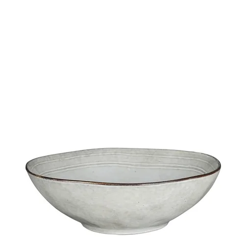Pour aménager vos extérieurs：Saladier Tabo coloris gris en grès - Ø 23,5 cm