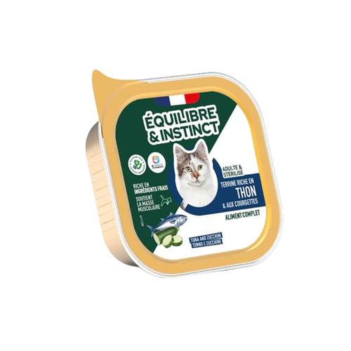TERRINE POUR CHAT ÉQUILIBRE & INSTINCT® - THON & COURGETTES - 85G