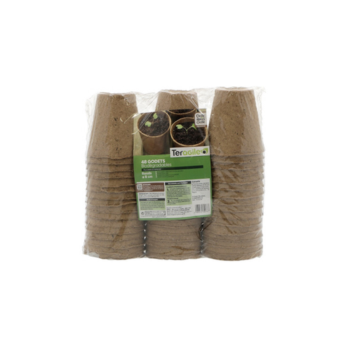 POTS RONDS BIODÉGRADABLES TERAGILE® - X48