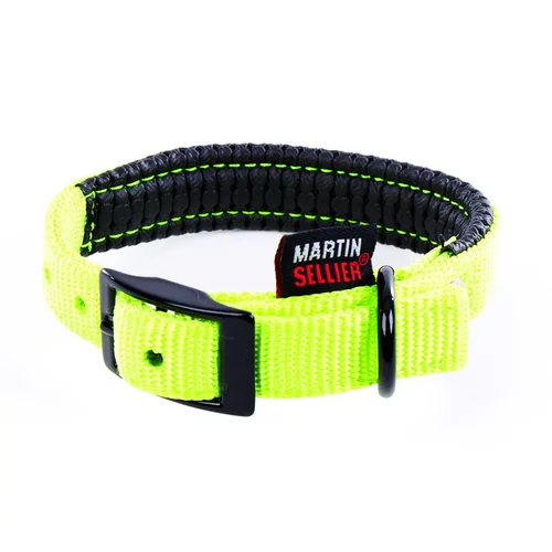 Une touche jardin：Collier droit Confort pour chien coloris vert citron - 16x35 cm