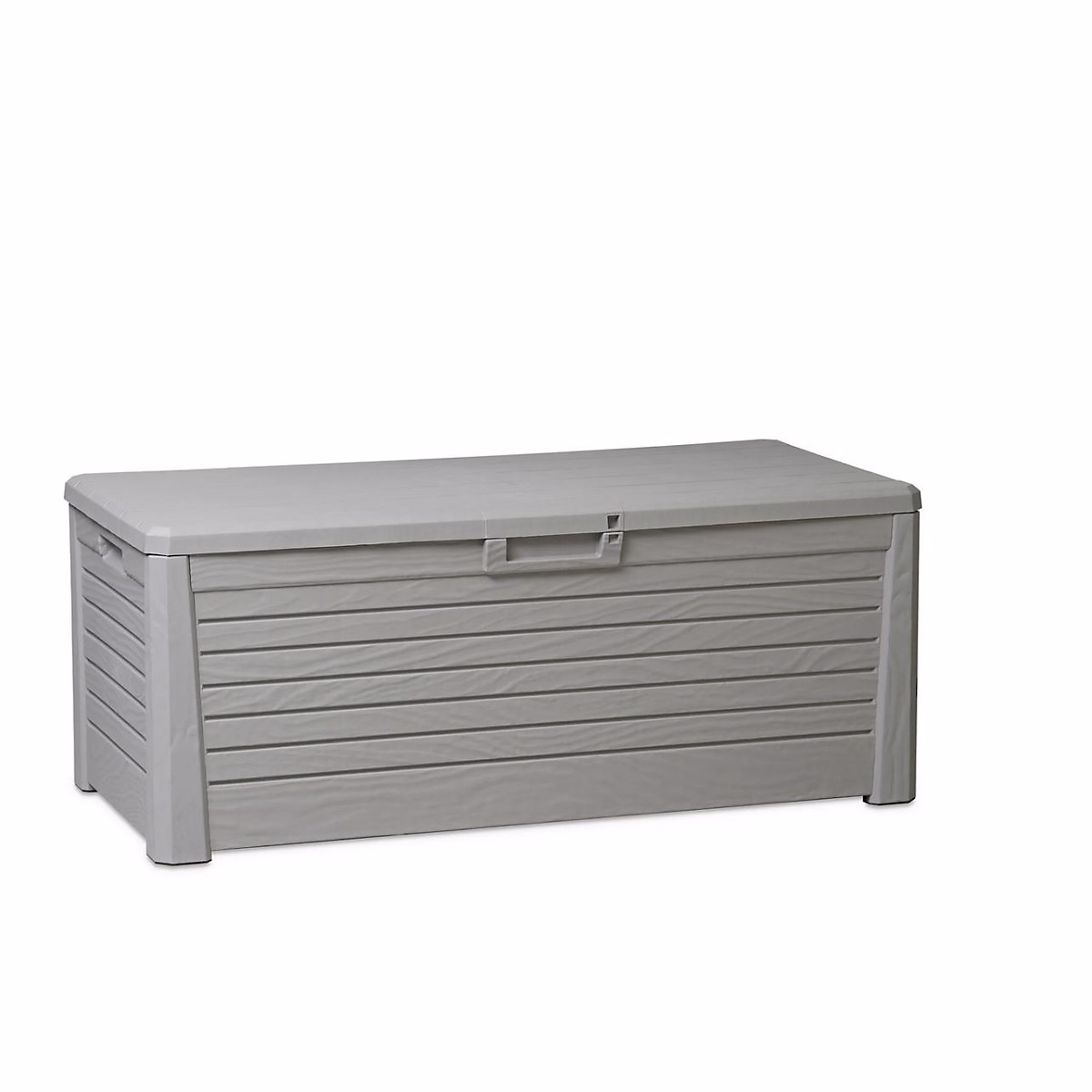 Coffre de Jardin Résine 550 Litres GRIS Effet bois FLORIDA 147 × 72 × 60 cm Haute résistance UV TOOMAX