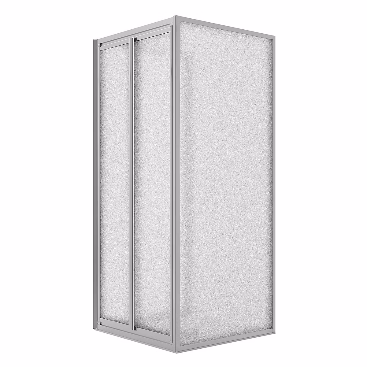 Cabine de douche 3 côtés 75 × 80 × 75CM H198 Verre Opaque 2 Fixes+Saloon 2 Pivotantes 80 mod West