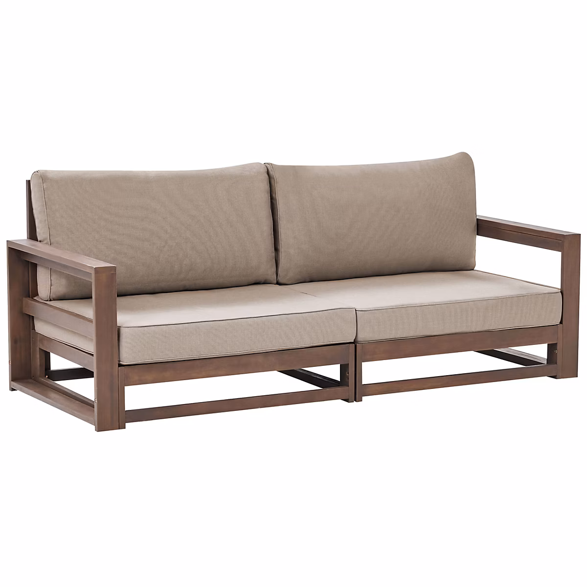 Salon et mobilier de jardin – Canapé de jardin 2 places TIMOR Bois d'acacia certifié Marron foncé